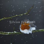 Robin in the SnowHuile sur Tintoretto20 x 20 cm