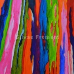 Rainbow Bark IIIHuile sur bois10 x 10 cm