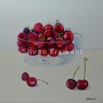 Framboises & cerisesHuile sur toile20 x 20 cm