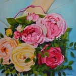 Roses d'antanHuile sur toile40 x 40 cm