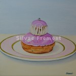 Religieuse à la roseHuile sur toile20 x 20 cm