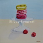 Macarons & framboisesHuile sur toile20 x 20 cm