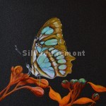 Malachite ButterflyHuile sur bois10 x 10 cm