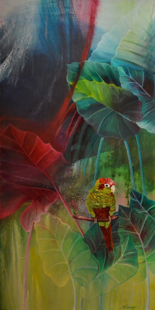 Ruben in the emerald forestHuile & Acrylique sur toile100 x 50 cm